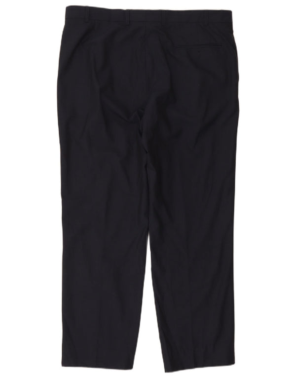 Marks & Spencer Ανδρικό αυτόγραφο ίσιο παντελόνι W38 L35 Navy Blue