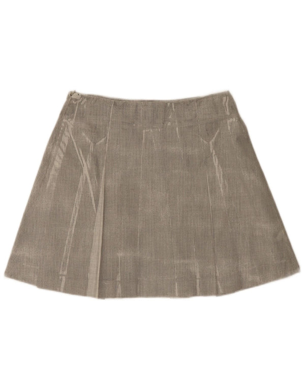 Trussardi Γυναικεία Μίνι Φούστα Πλισέ IT 42 Medium W28 Γκρι ψαροκόκαλο