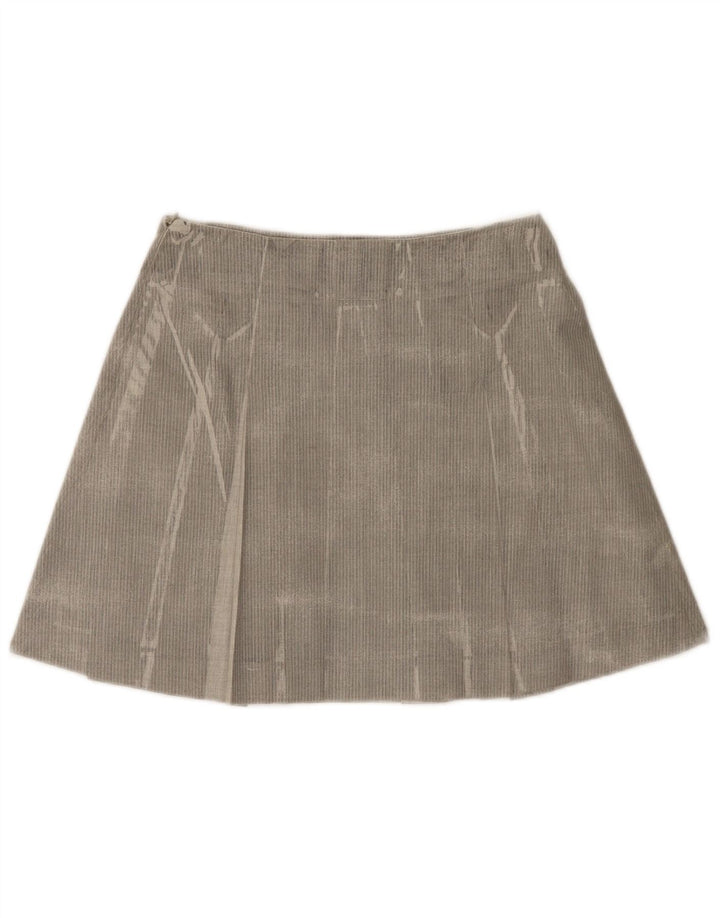Trussardi Γυναικεία Μίνι Φούστα Πλισέ IT 42 Medium W28 Γκρι ψαροκόκαλο