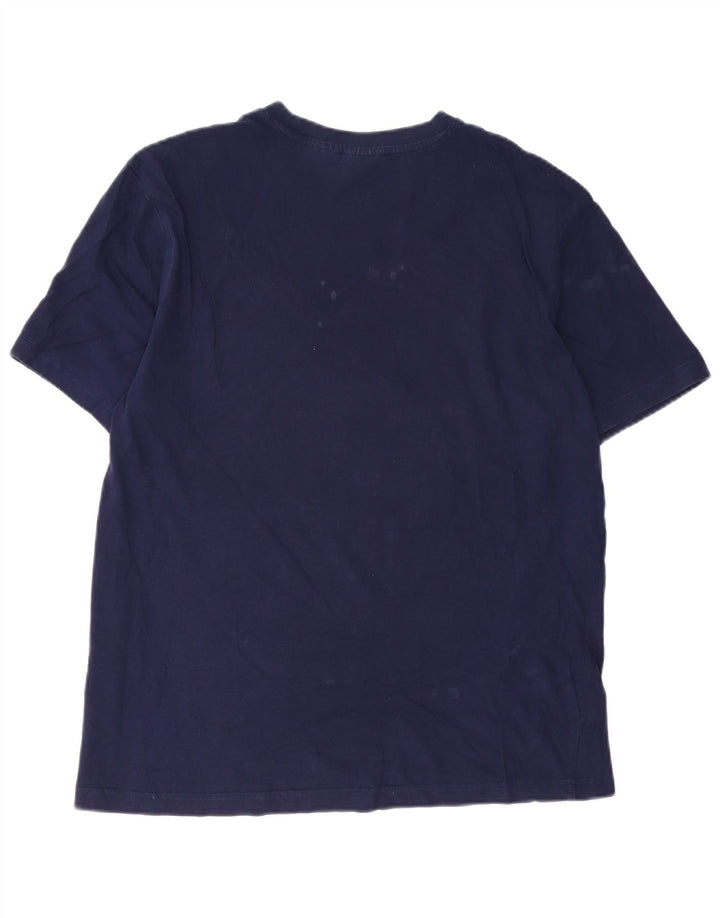 Ανδρικό γραφικό T-Shirt Fila Top μεσαίο μπλε ναυτικό βαμβακερό