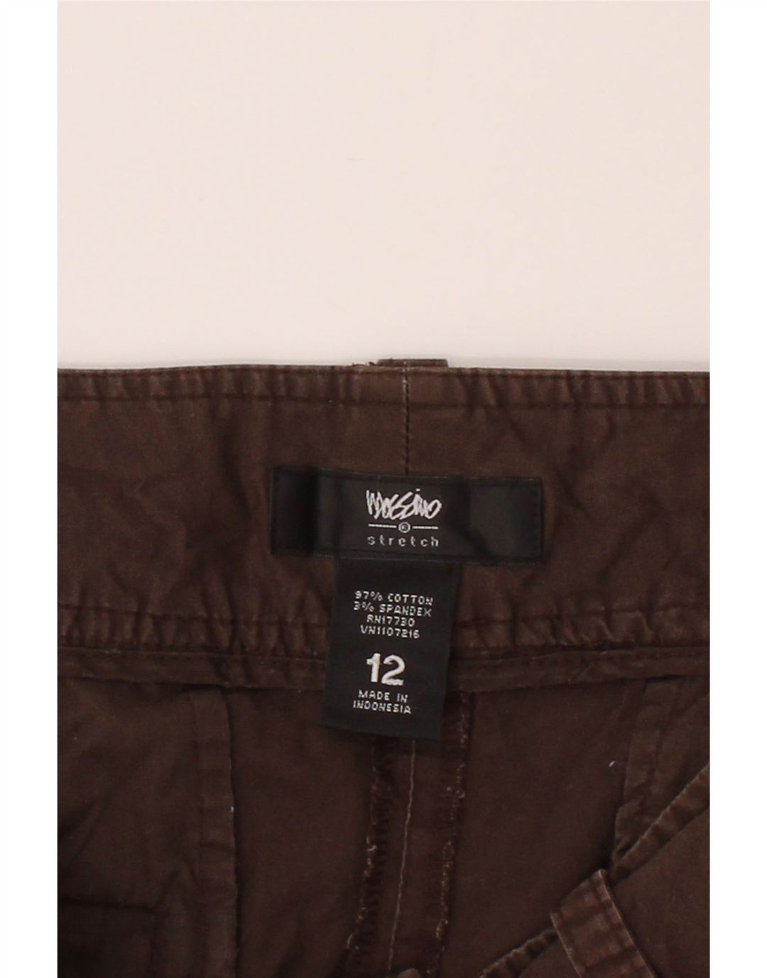 MOSSIMO Womens Stretch Chino Shorts US 12 Large W30  Brown Cotton Vintage Mossimo and Second-Hand Mossimo from Messina Hembry 
