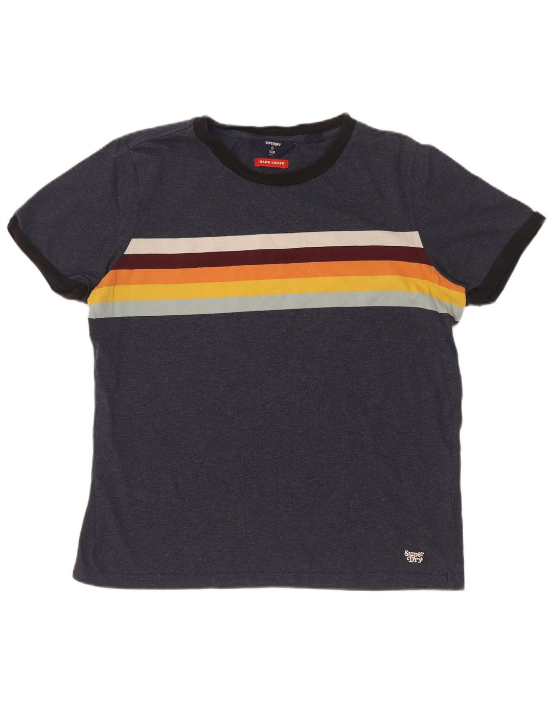 Ανδρικό T-Shirt Superdry Top Medium Navy Blue Colourblock