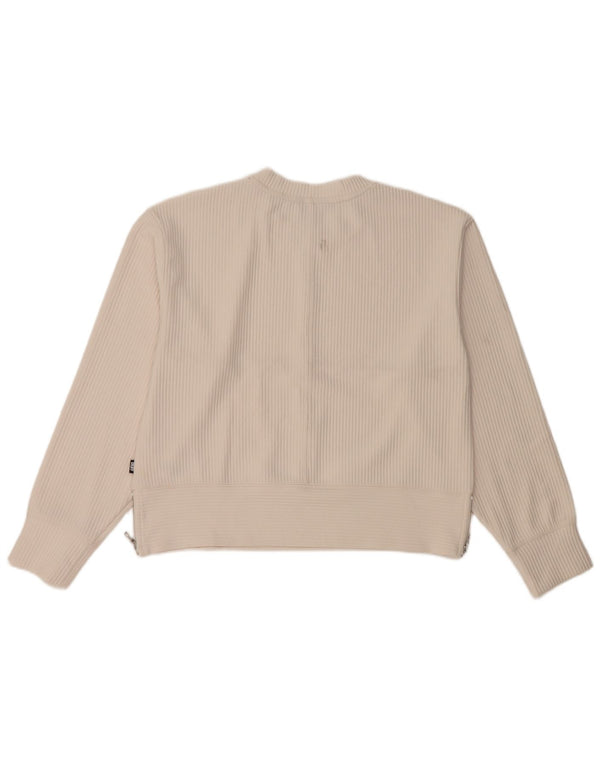 Γυναικεία φούτερ Dkny Jumper UK 14 Medium Off White Polyester
