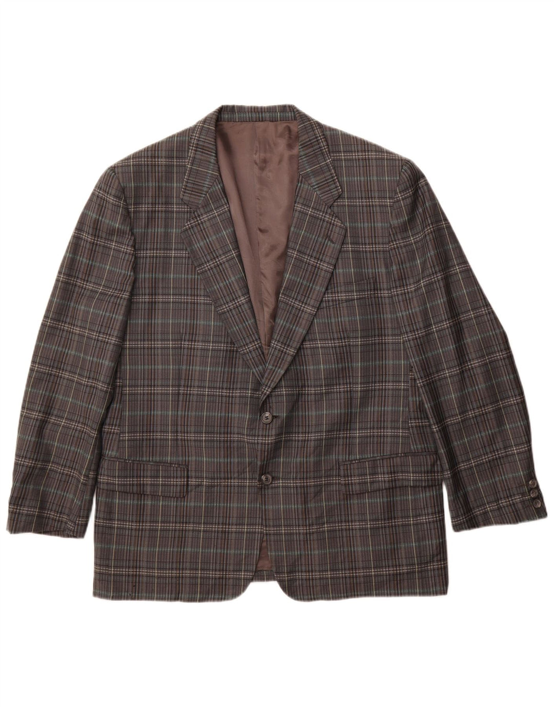 Gianluca Lorenzi Ανδρικό σακάκι με 2 κουμπιά σακάκι IT 56 3XL Grey Check Wool