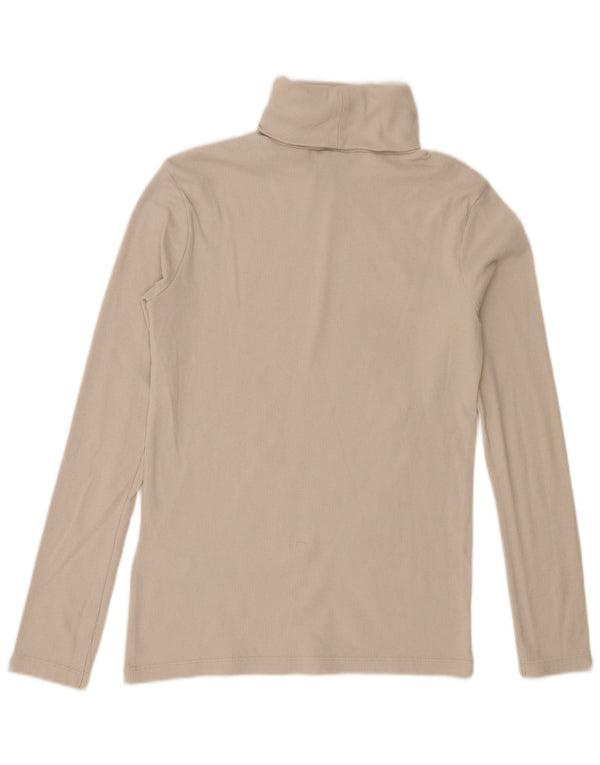 Kappa γυναικείο τοπ μακρυμάνικο UK 10 Small Beige βαμβακερό