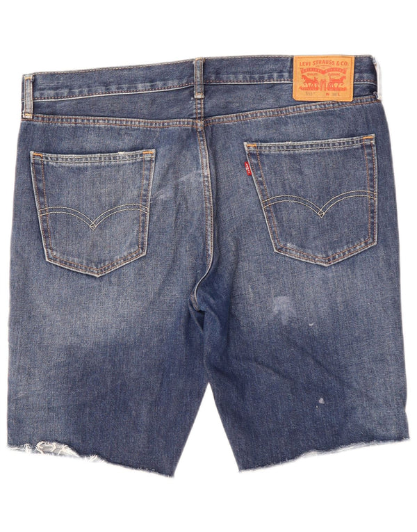 Levi's Mens 511 Distressed τζιν σορτς W36 μεγάλο μπλε βαμβακερό