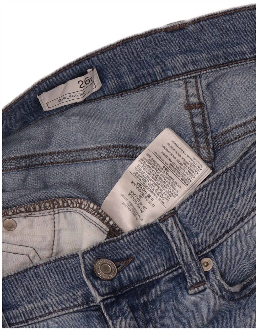 Gap Womens Girlfriend Slim Jeans W26 L29 Μπλε βαμβακερό