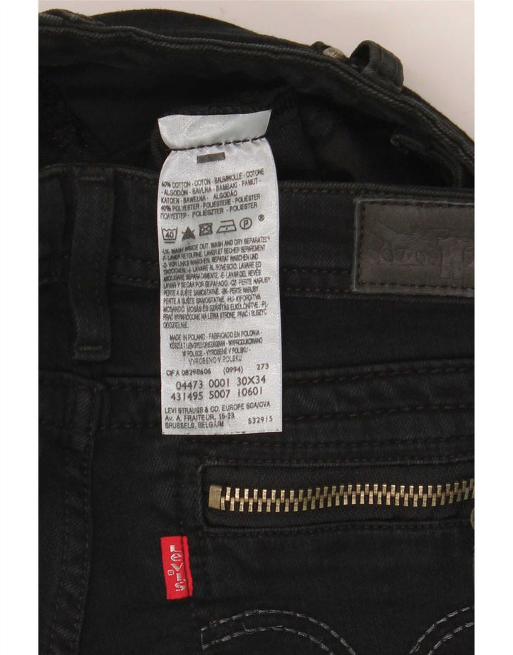Γυναικείο Skinny Jeans Levi's W30 L29 Μαύρο βαμβακερό