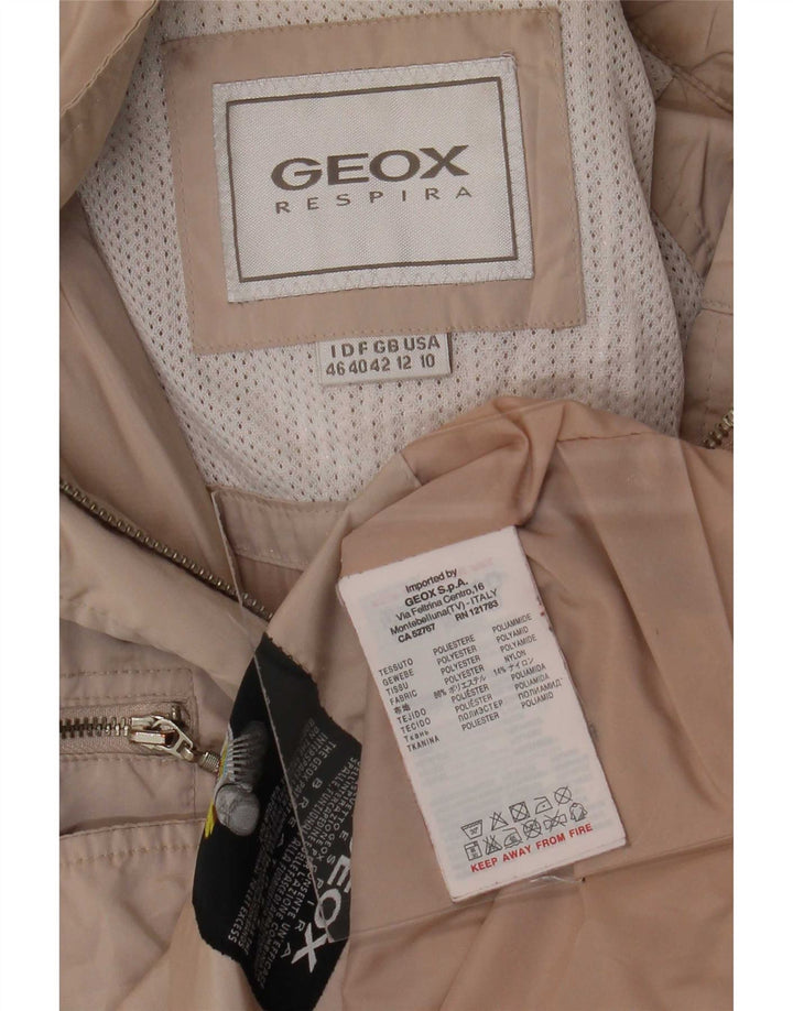 Geox Womens Respira Utility Jacket UK 12 Medium Beige Polyester