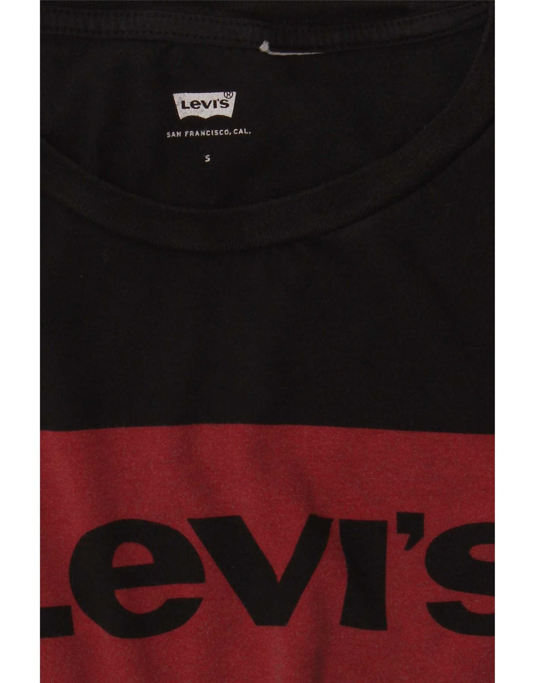 Γυναικείο γραφικό T-Shirt Levi's Top UK 10 Small Black