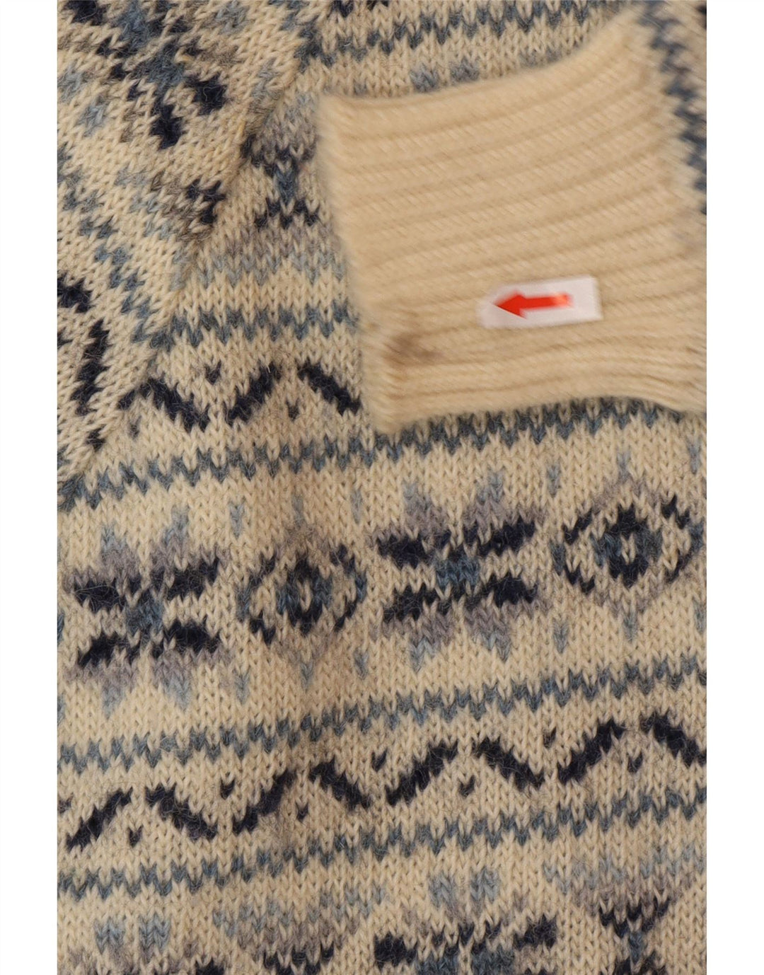Silvy Ανδρικό πουλόβερ με λαιμόκοψη IT 48 Medium Beige Fair Isle