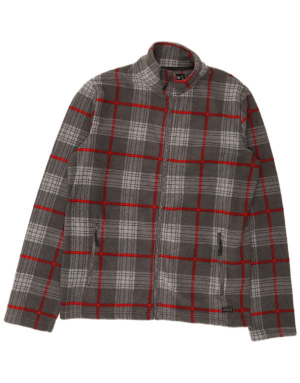 BRUGI Ανδρικό Fleece Jacket UK 44 2XL Grey Check Polyester