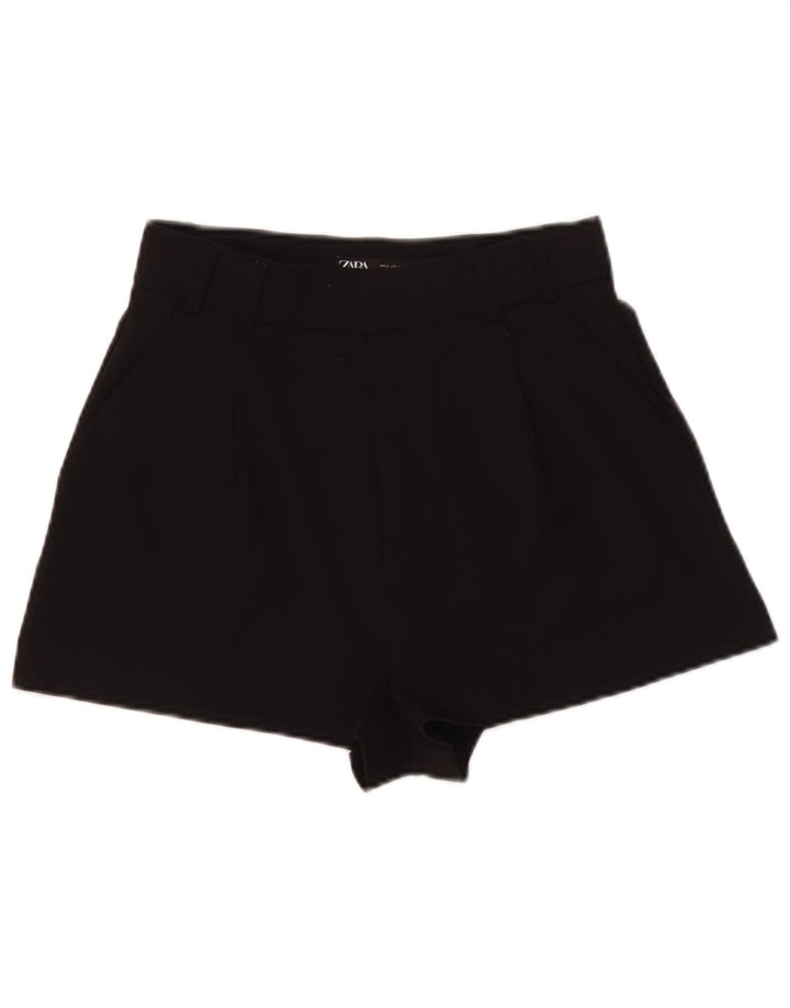 Zara Γυναικείο Ψηλόμεσο Hot Παντελόνι Small W26 Μαύρο Πολυεστέρα