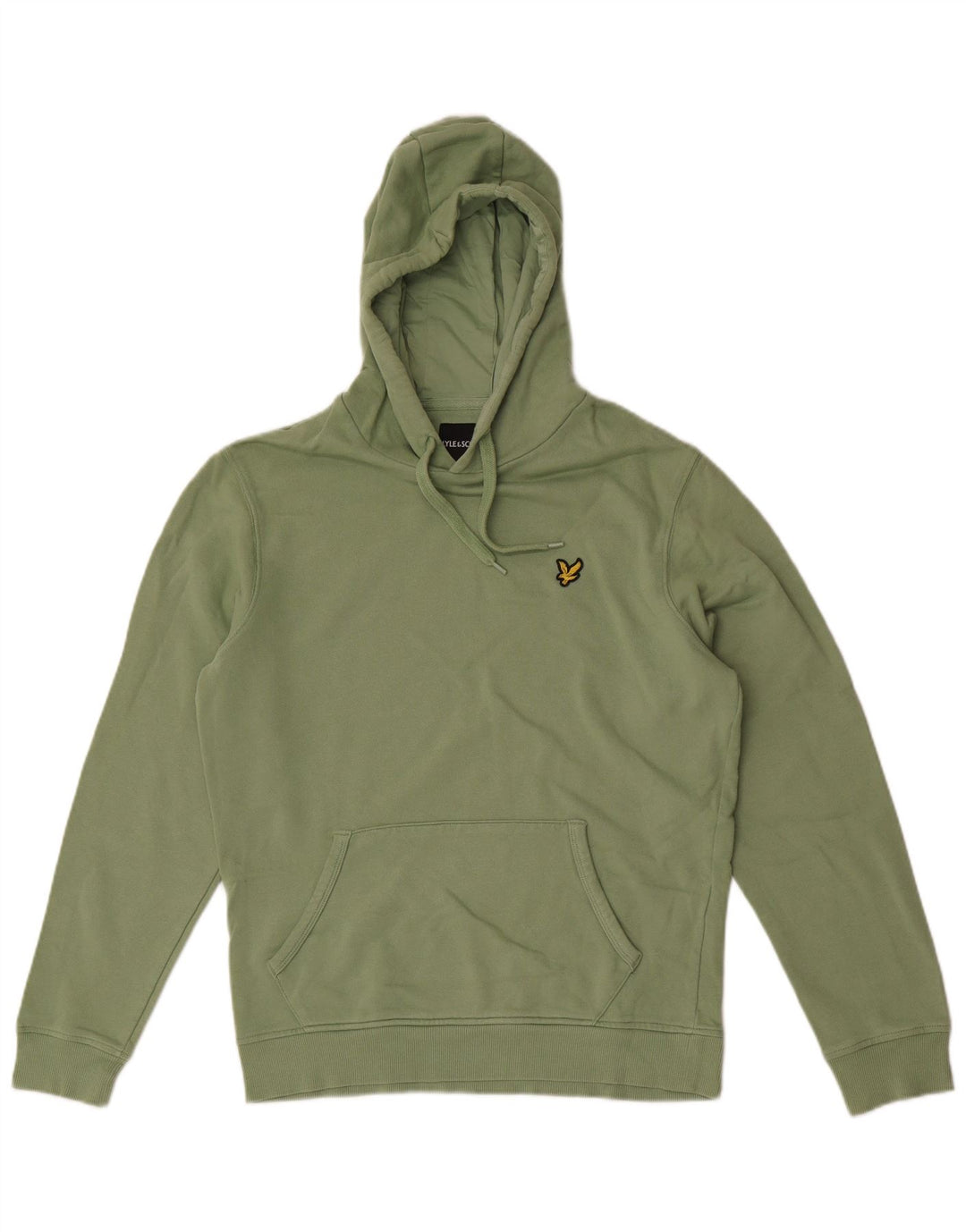 Ανδρικό μπλουζάκι με κουκούλα Lyle & Scott, μεσαίο πράσινο βαμβακερό