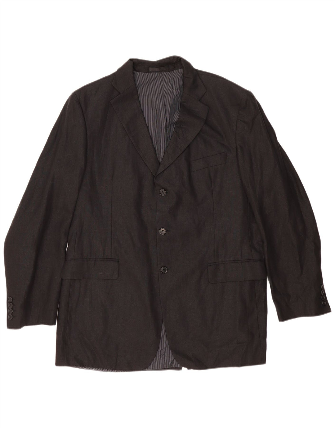 Marks & Spencer Ανδρικό σακάκι blazer UK 40 μεγάλο μαύρο λινό