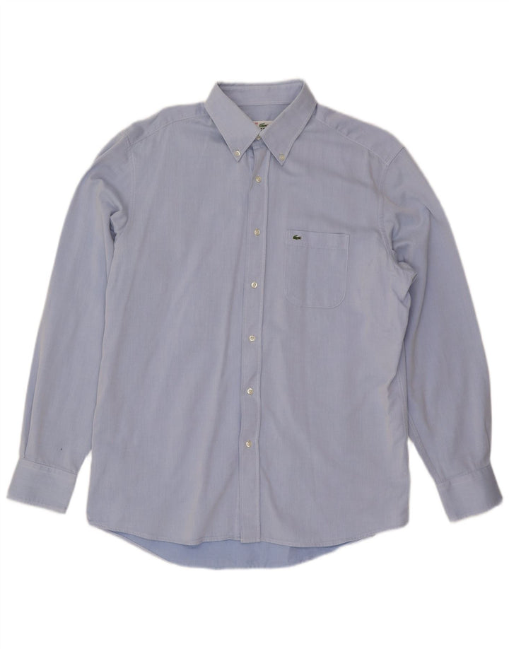 Ανδρικό πουκάμισο LACOSTE Regular Fit Μέγεθος 43 Μεγάλο Μπλε Βαμβακερό