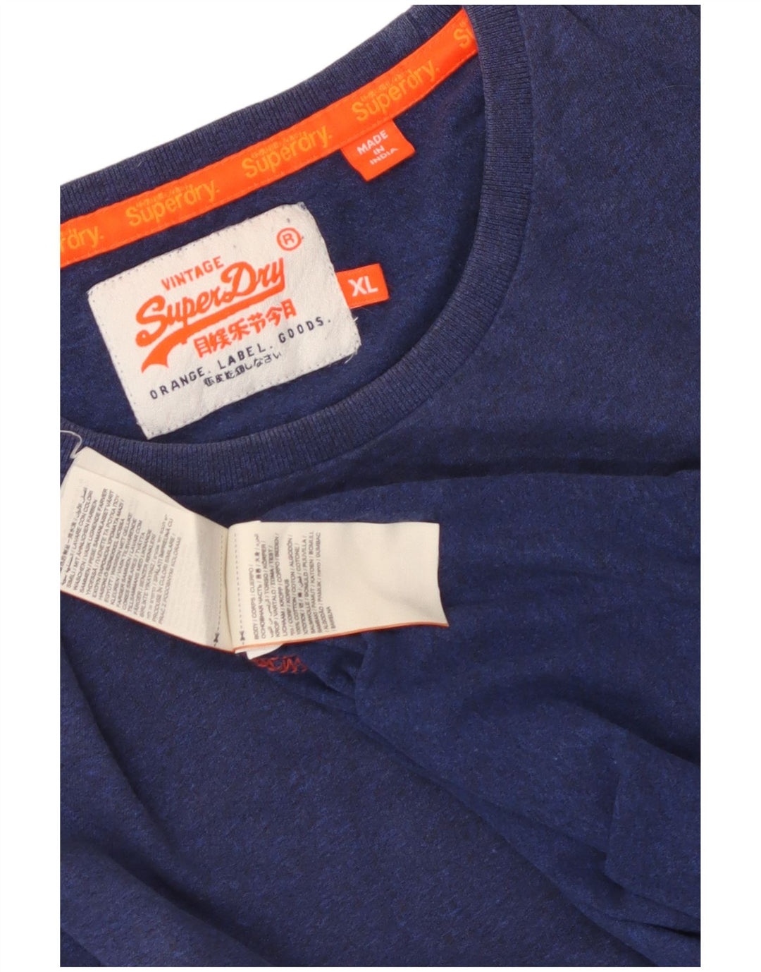 Ανδρικό T-Shirt Superdry Top XL Navy Blue Cotton