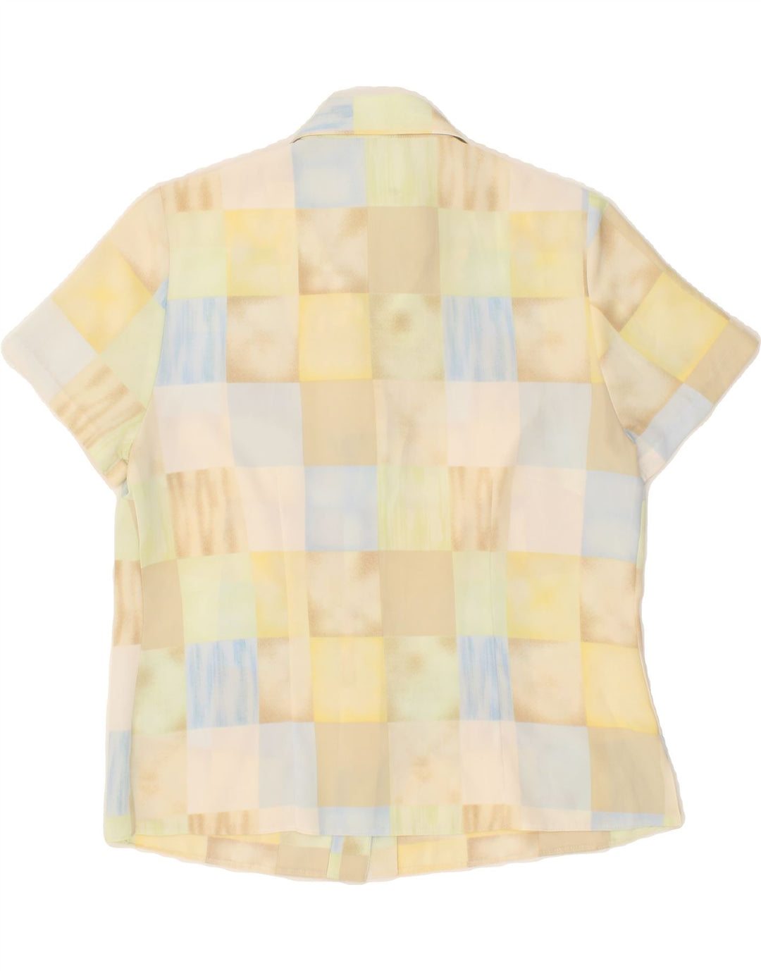 VINTAGE Womens Short Sleeve Shirt Blouse UK 16 Large Multicoloured Check Vintage Vintage and Second-Hand Vintage from Messina Hembry 