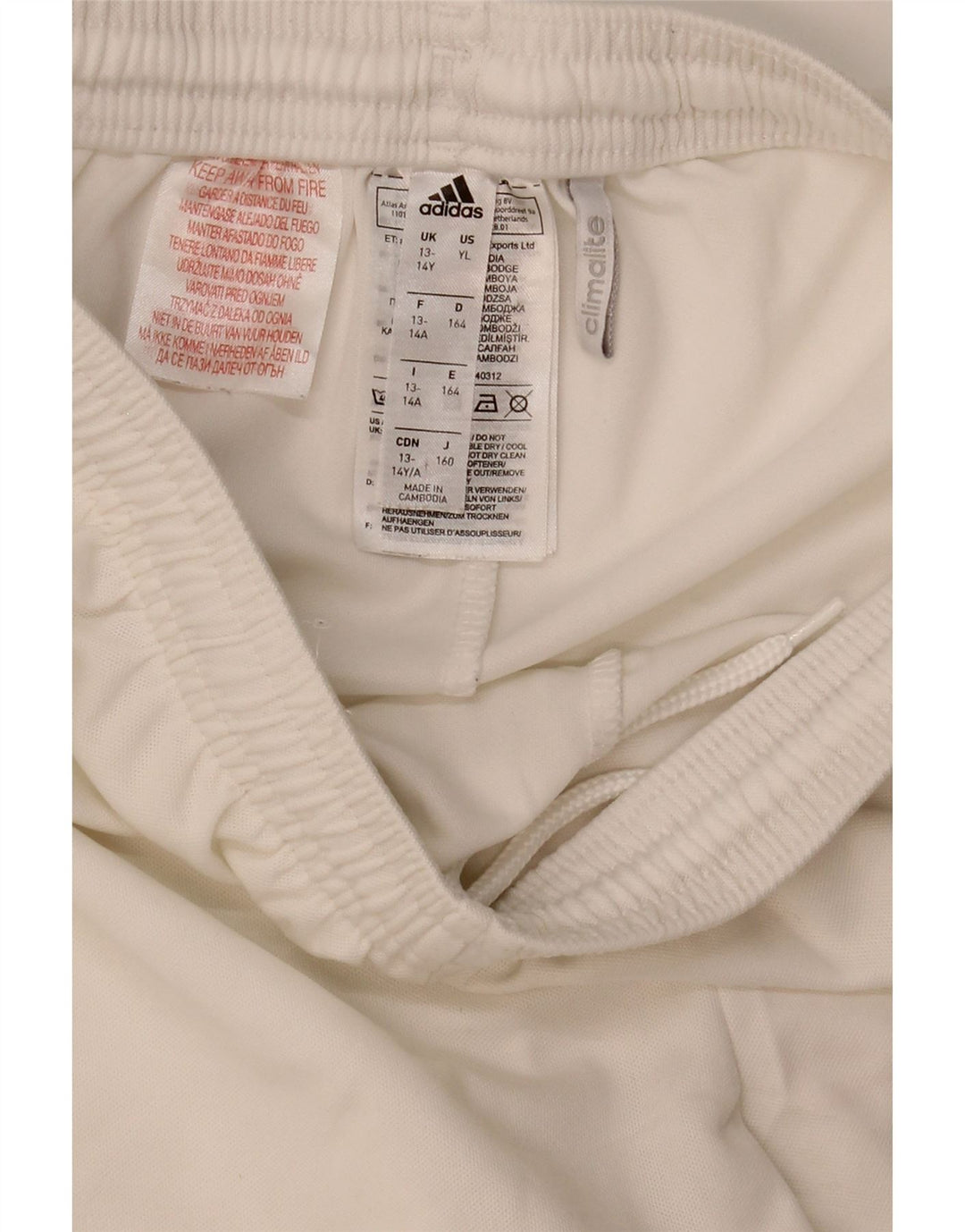 Σορτς Adidas Boys Climalite Sport 13-14 ετών Λευκός Πολυεστέρας