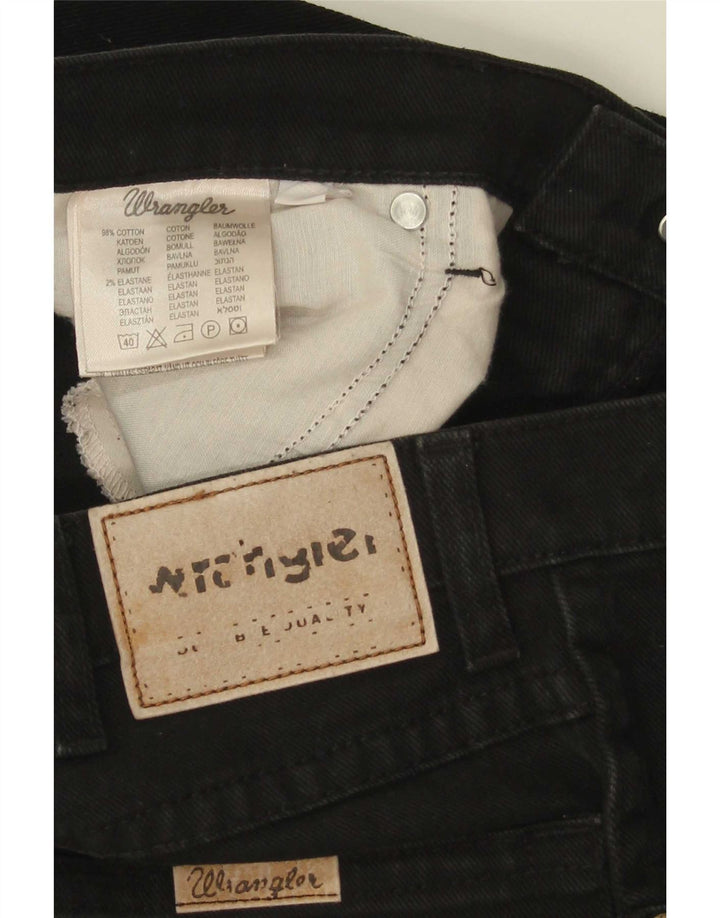 Ανδρικό τζιν ίσιο Wrangler Regular Fit W32 L30 μαύρο βαμβακερό