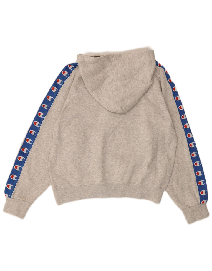 CHAMPION Γυναικείο Υπερμεγέθη Γραφικό Hoodie Jumper UK 10 Small Grey
