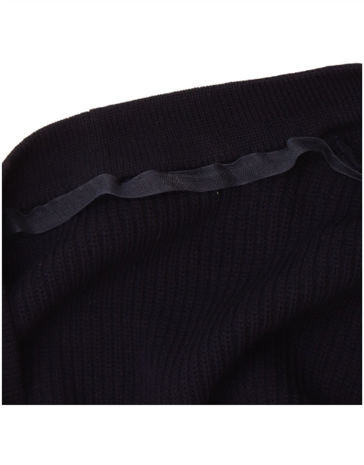 Vintage Ανδρική Ζακέτα πουλόβερ Μεγάλο Navy Blue New Wool