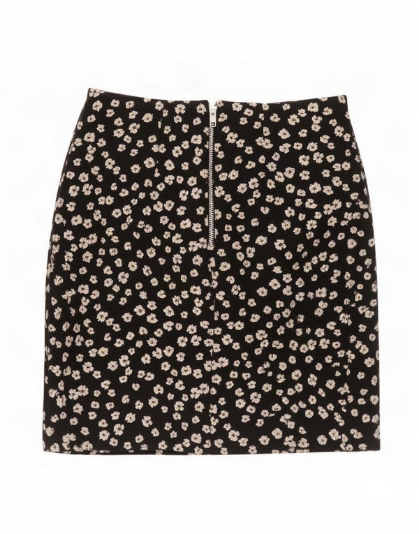 Dorothy Perkins Γυναικεία μίνι φούστα UK 8 Small W27 Μαύρο φλοράλ πολυεστέρας
