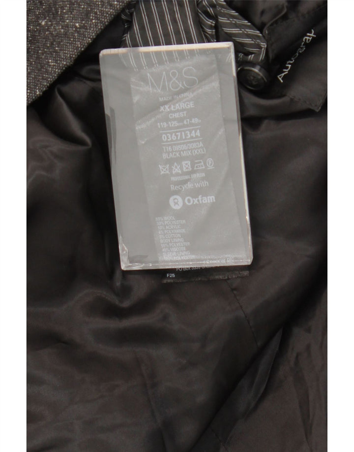 Marks & Spencer Ανδρικό ανοιχτό μπουφάν μπλέιζερ UK 44 2XL Γκρι μαλλί