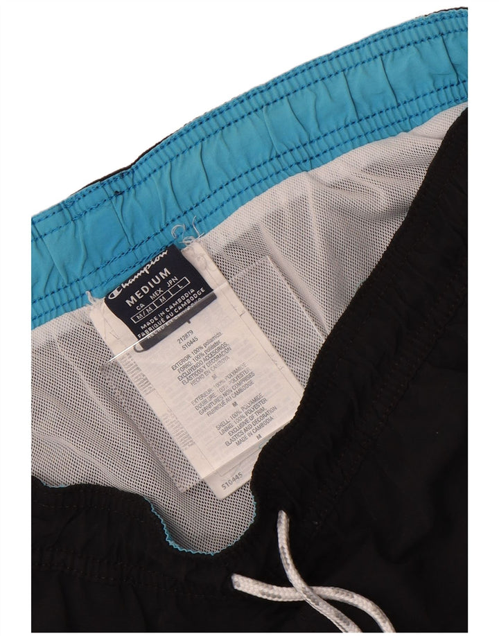 Champion Ανδρικό γραφικό σορτς κολύμβησης μεσαίο μαύρο πολυαμίδιο