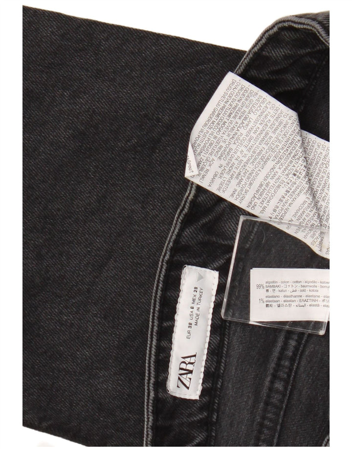 ZARA Γυναικείο Cropped Jeans EU 38 Small W28 L25 Γκρι βαμβακερό