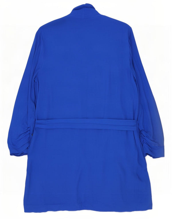 Zara Γυναικεία Ζακέτα Longline Top UK 20 2XL Blue Viscose