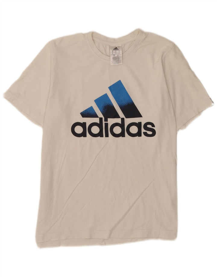 Ανδρικό γραφικό T-Shirt Adidas Top Μικρό λευκό βαμβακερό
