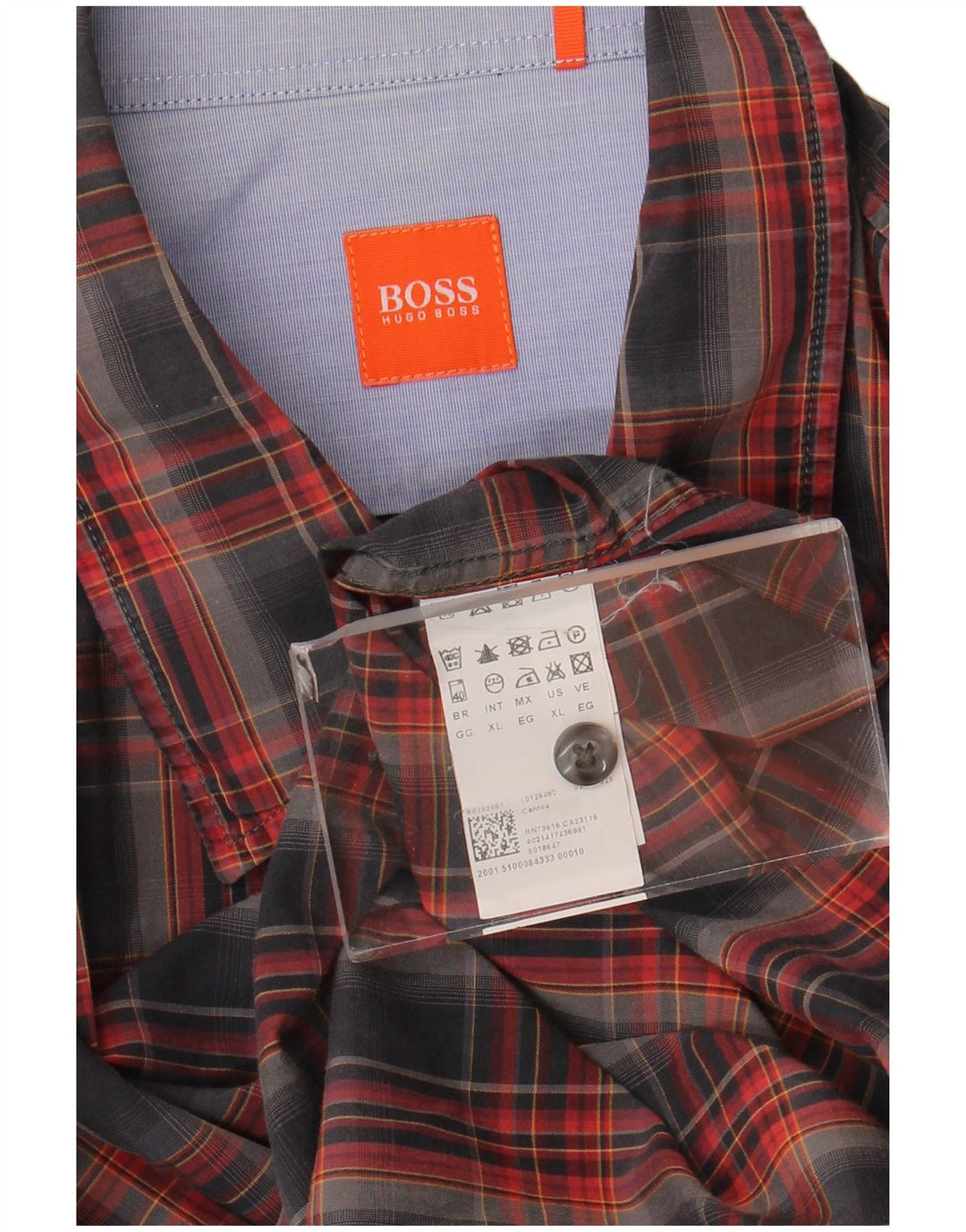 Ανδρικό πουκάμισο Hugo Boss XL Πολύχρωμο Check