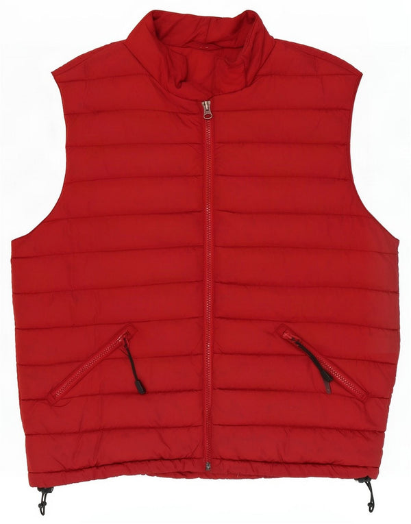 Alberto Aspesi Mens Padded Gilet UK 40 Large Red Polyamide