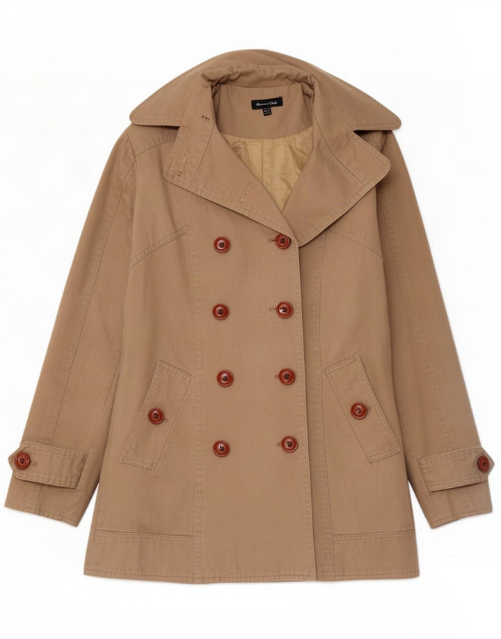 Massimo Dutti Γυναικεία καμπαρντίνα UK 14 Βαμβακερό μεσαίο μπεζ