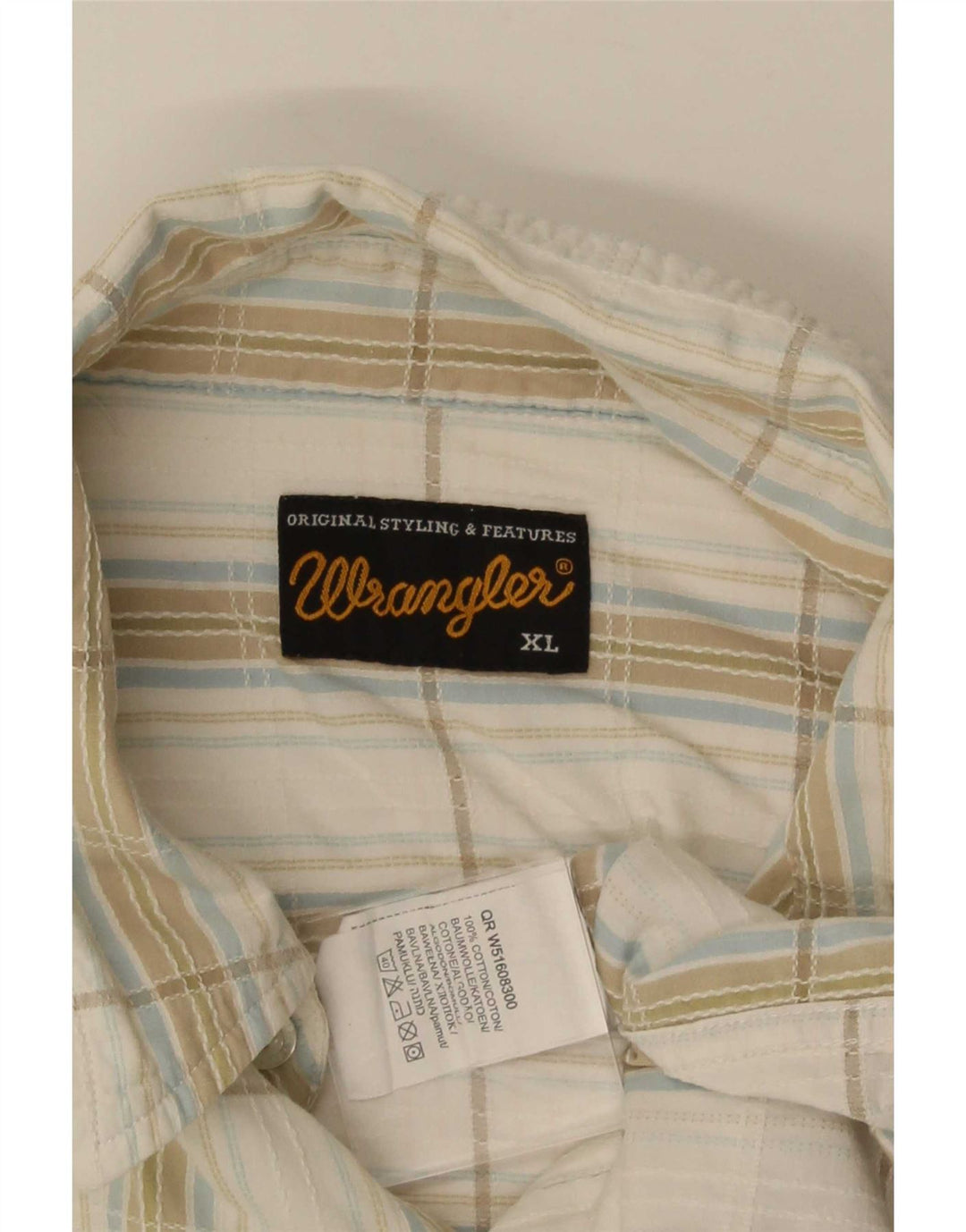 Ανδρικό κοντομάνικο πουκάμισο Wrangler XL Λευκό βαμβακερό