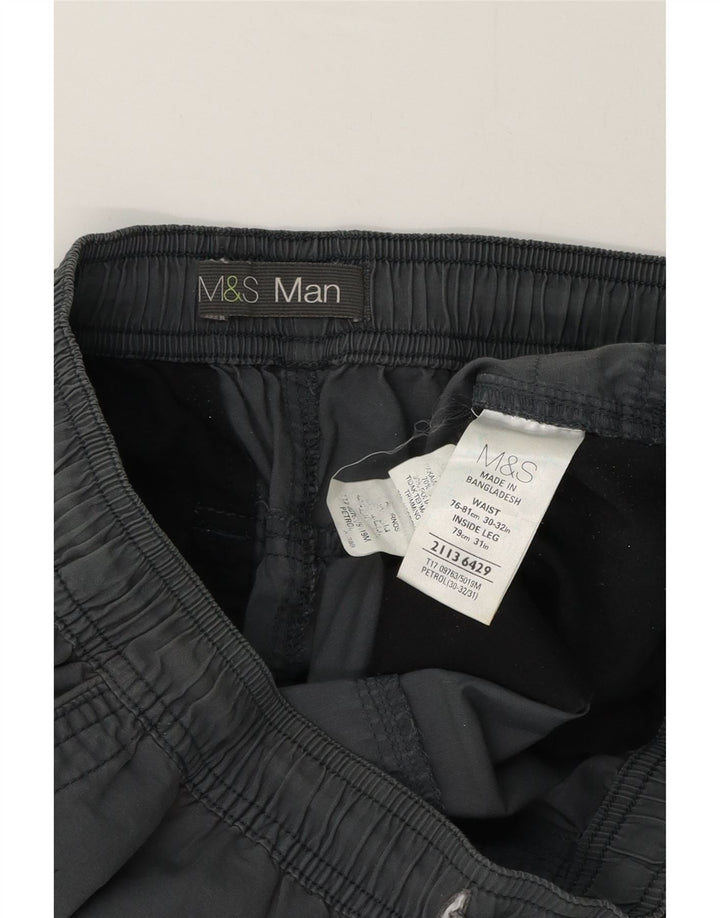 Ανδρικό ίσιο καθημερινό παντελόνι Marks & Spencer W32 L32 Γκρι