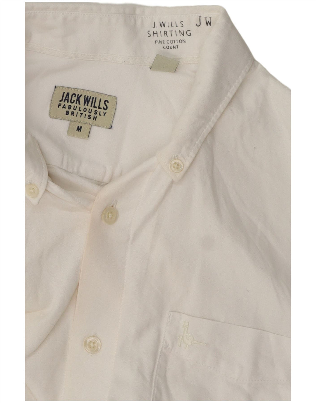 Ανδρικό πουκάμισο Jack Wills, μεσαίο λευκό βαμβακερό