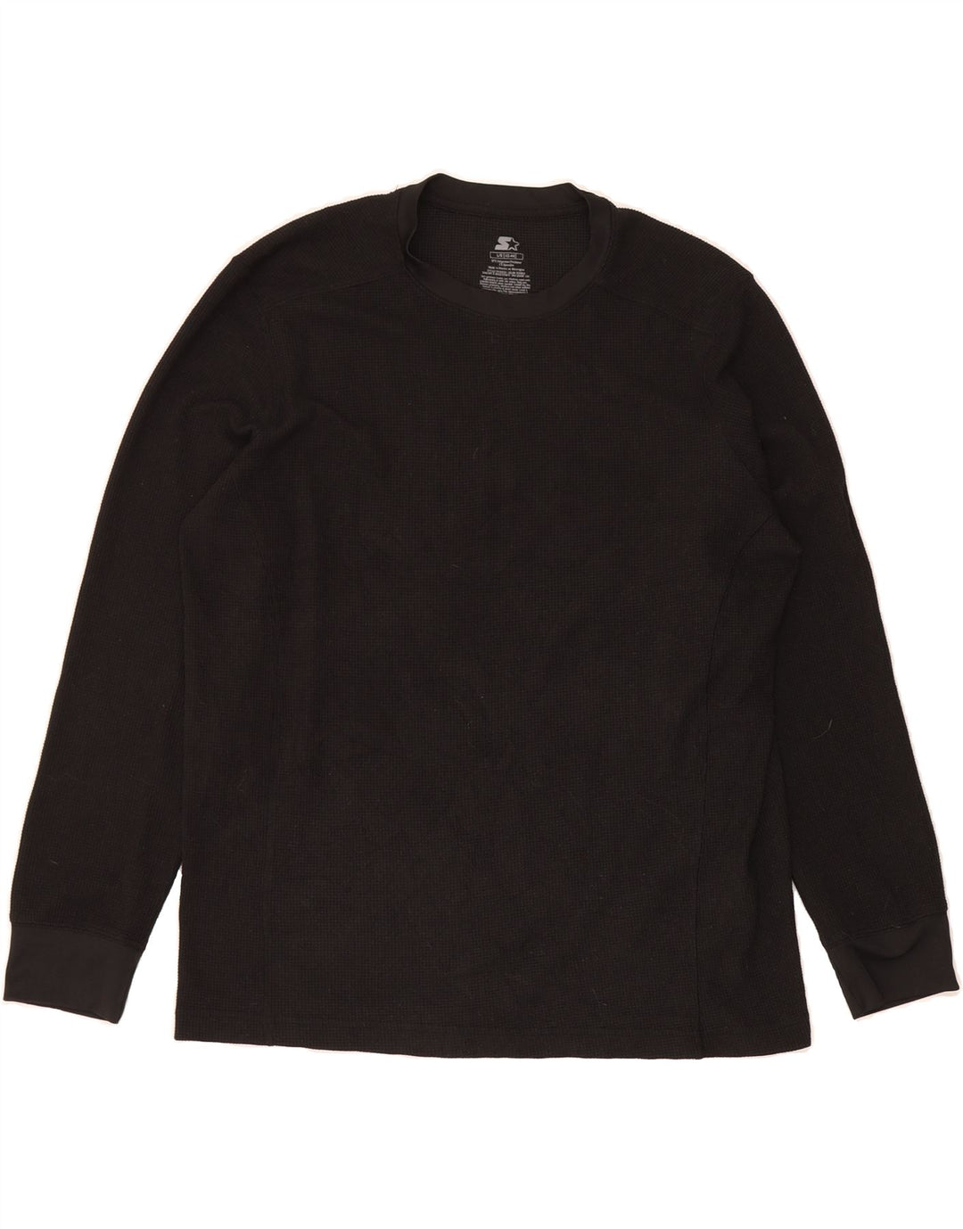 STARTER Mens Top Long Sleeve UK 42/44 Large Black Polyester Vintage Starter and Second-Hand Starter from Messina Hembry 