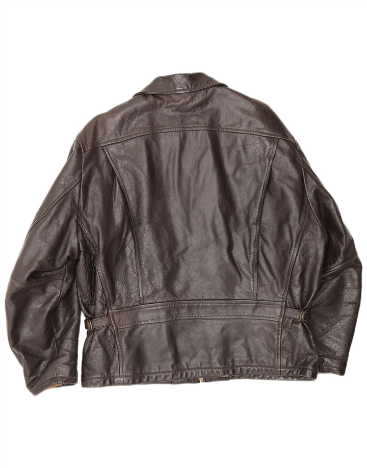 Stewart Ανδρικό Δερμάτινο Μπουφάν UK 40 Large Brown