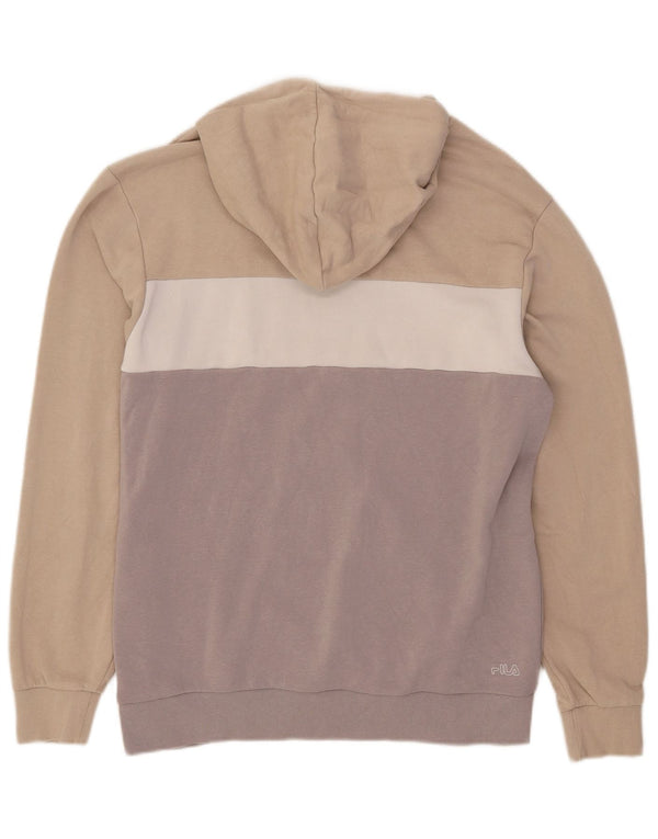 Ανδρικό Fila Graphic Hoodie Jumper UK 38/40 Medium Purple Colourblock Βαμβακερό