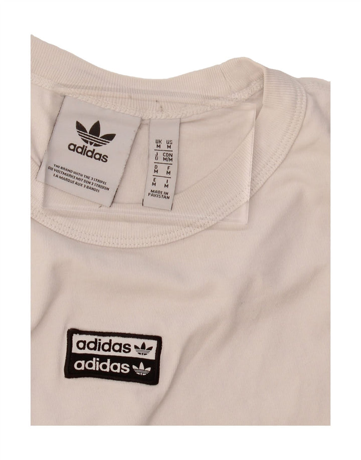 ADIDAS Mens T-Shirt Top Medium White Vintage Adidas and Second-Hand Adidas from Messina Hembry 