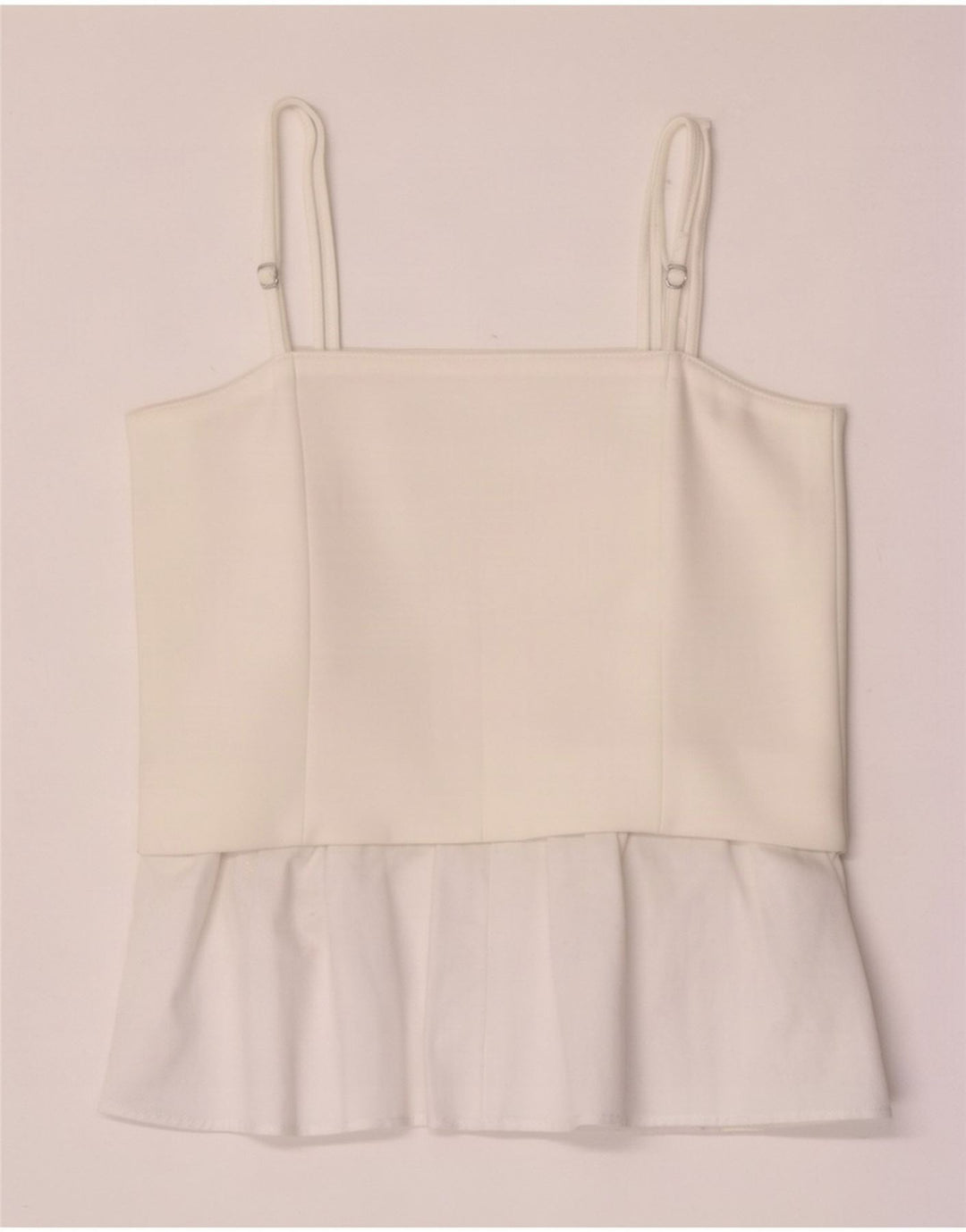 Zara Womens Cami Top UK 12 Medium White Colorblock Polyester