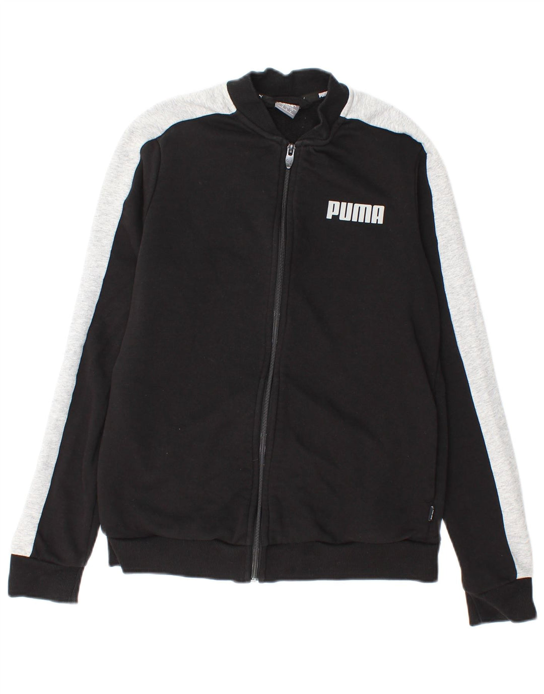 Γυναικεία αθλητική φόρμα γραφικών Puma Top Jacket UK 14 Medium Black Colourblock