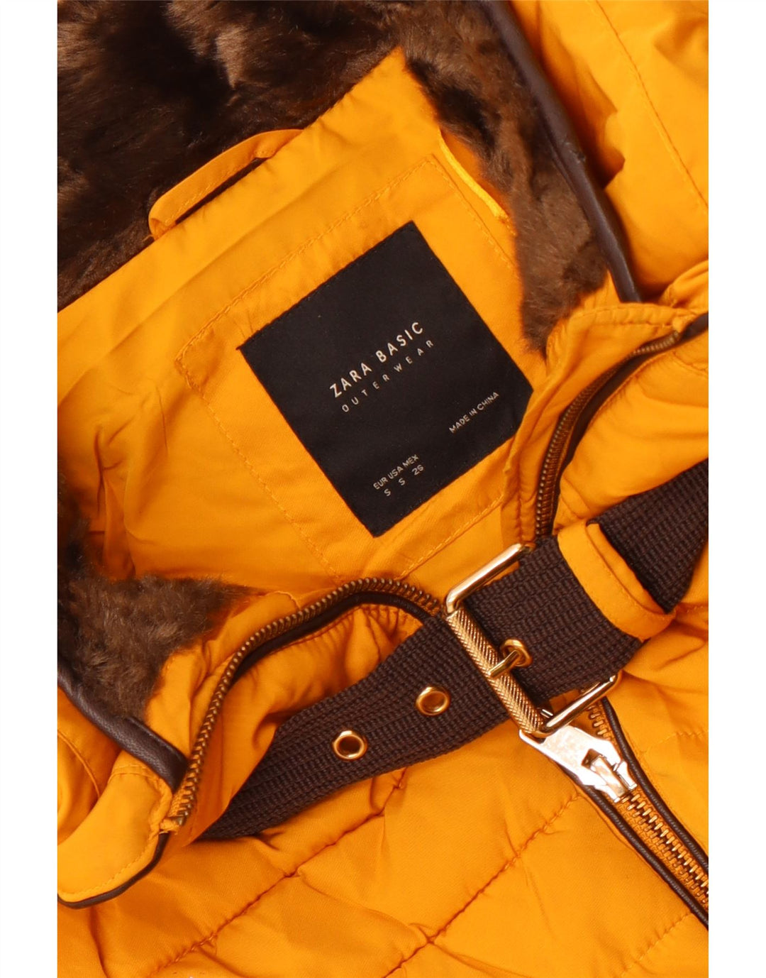 Zara Γυναικείο μπουφάν με επένδυση UK 10 Small Yellow