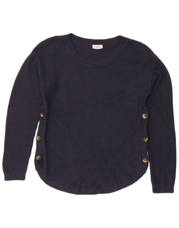 Fat Face Γυναικείο πουλόβερ με λαιμόκαυστο UK 8 Small Navy Blue Viscose