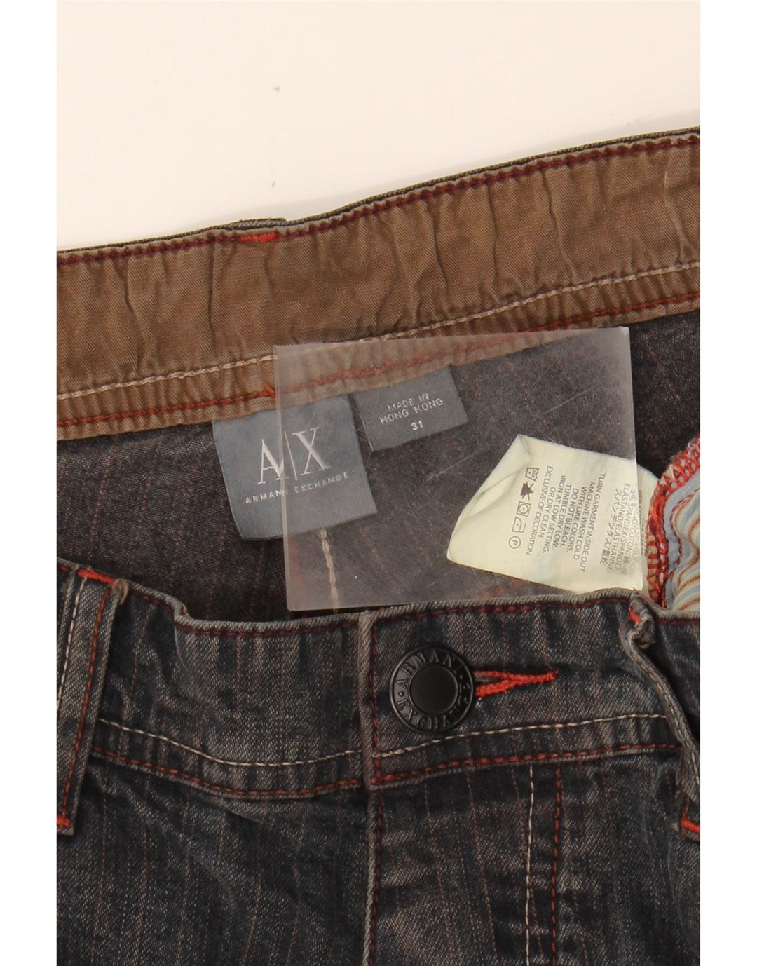 ARMANI EXCHANGE Mens Straight Jeans W31 L32 Blue Cotton