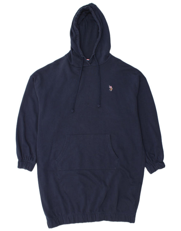 Πόλο Ασν. Γυναικείο Oversized Φόρεμα Hoodie UK 16 Large Navy Blue από βαμβάκι