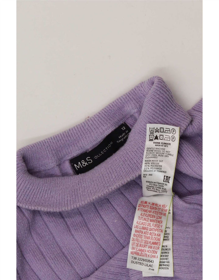 Marks & Spencer Γυναικείο πουλόβερ με λαιμό χελώνα UK 12 Medium Purple
