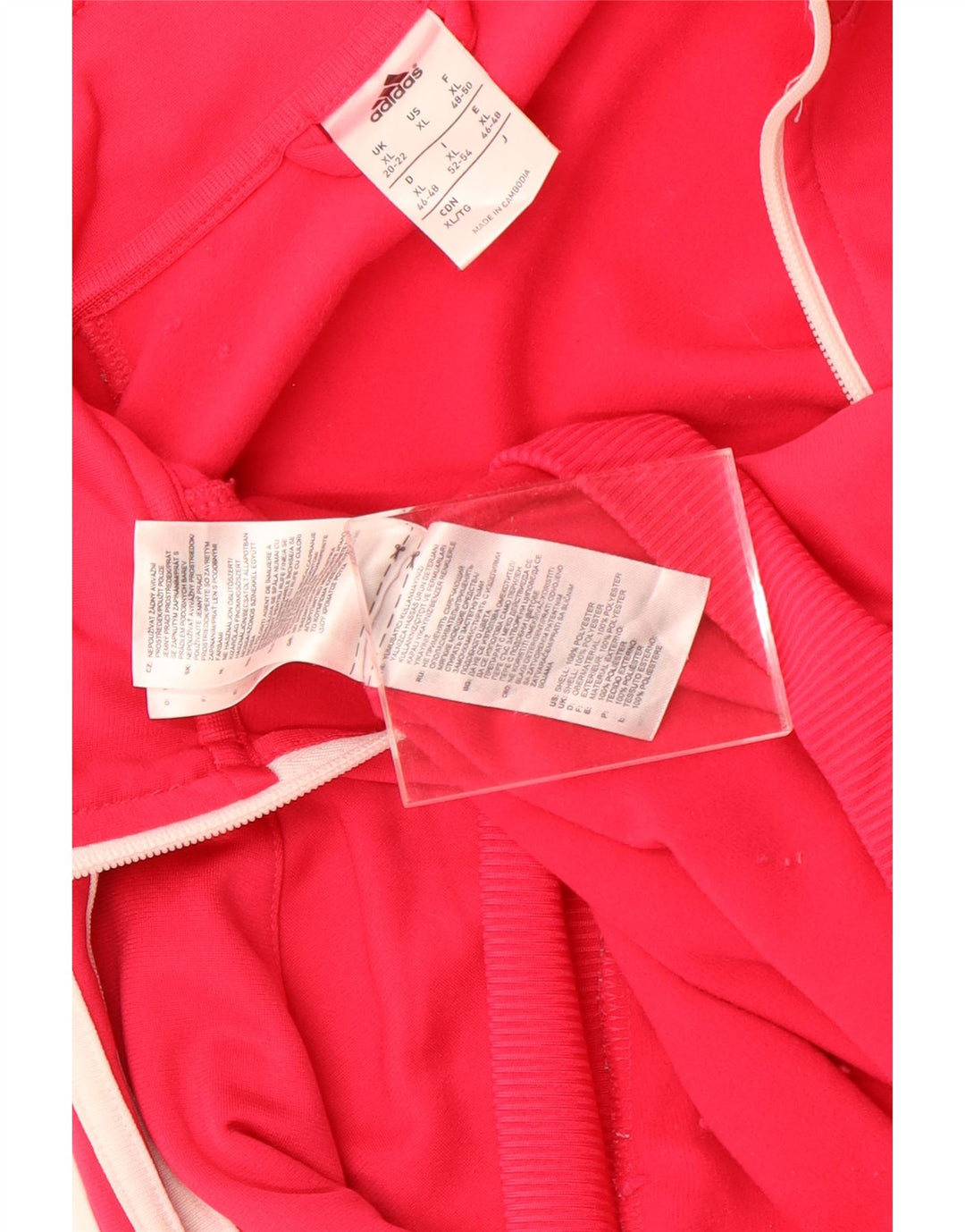 Γυναικεία αθλητική φόρμα Adidas Top Jacket UK 20/22 XL Pink Polyester